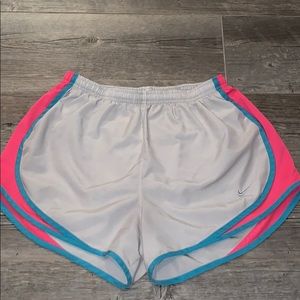 White nike pro shorts